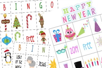 Free Holiday Bingo Game printables