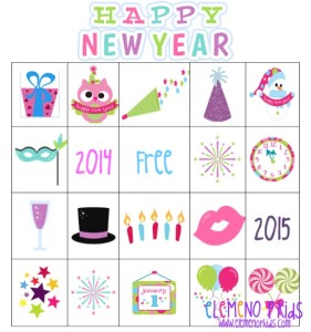 Free Printable New Years Bingo Game
