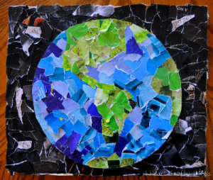 Earth Collage: Earth Day Activities for Kids