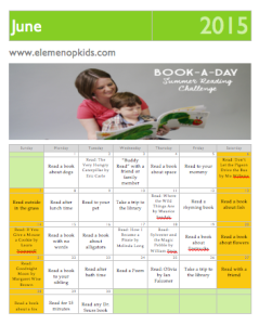 Summer Reading Calendars: Book-A-Day
